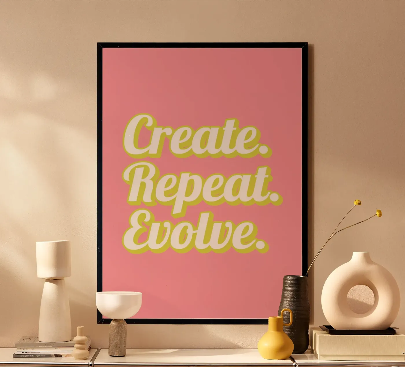 CREATE. REPEAT. EVOLVE Poster von SMRT STUDIO
