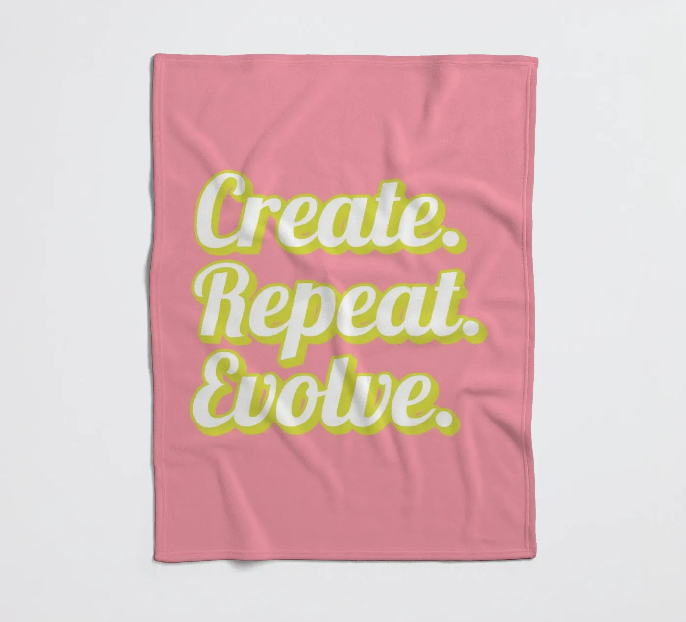 CREATE. REPEAT. EVOLVE fleece blanket by SMRT STUDIO