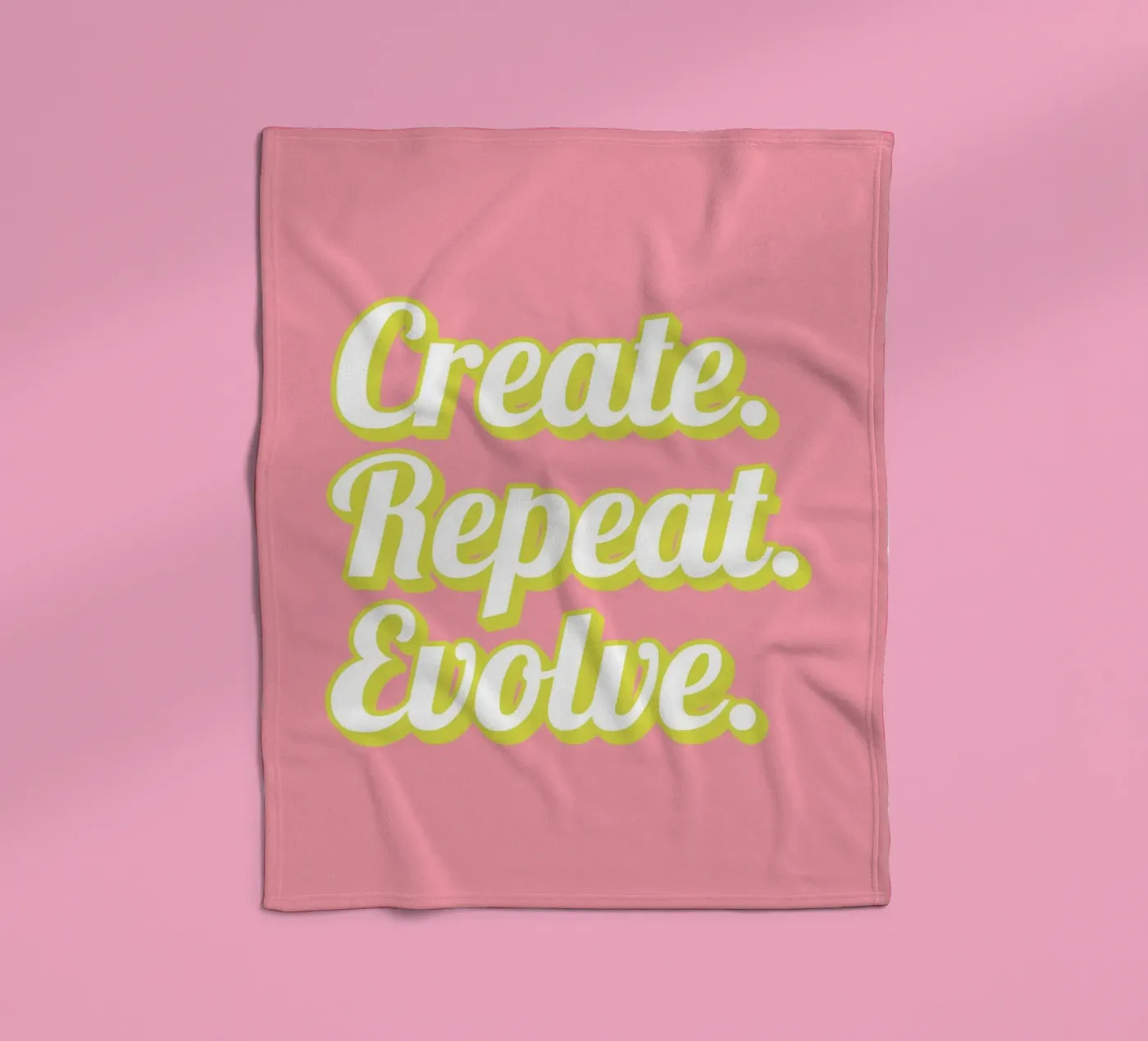 CREATE. REPEAT. EVOLVE fleece blanket by SMRT STUDIO