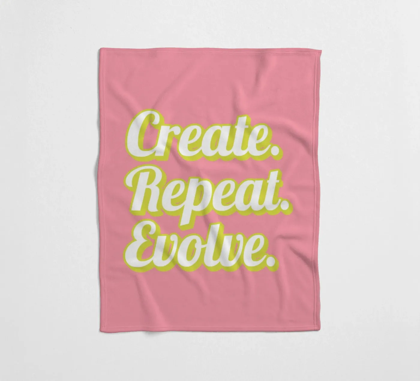 CREATE. REPEAT. EVOLVE fleece blanket by SMRT STUDIO
