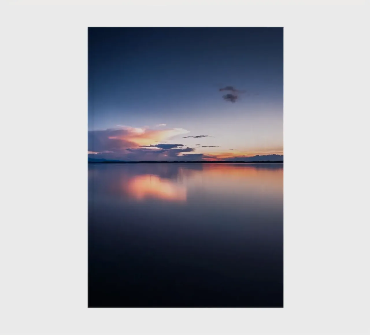 Evening atmosphere at Lake Chiemsee in Bavaria notebook by 5ecken
