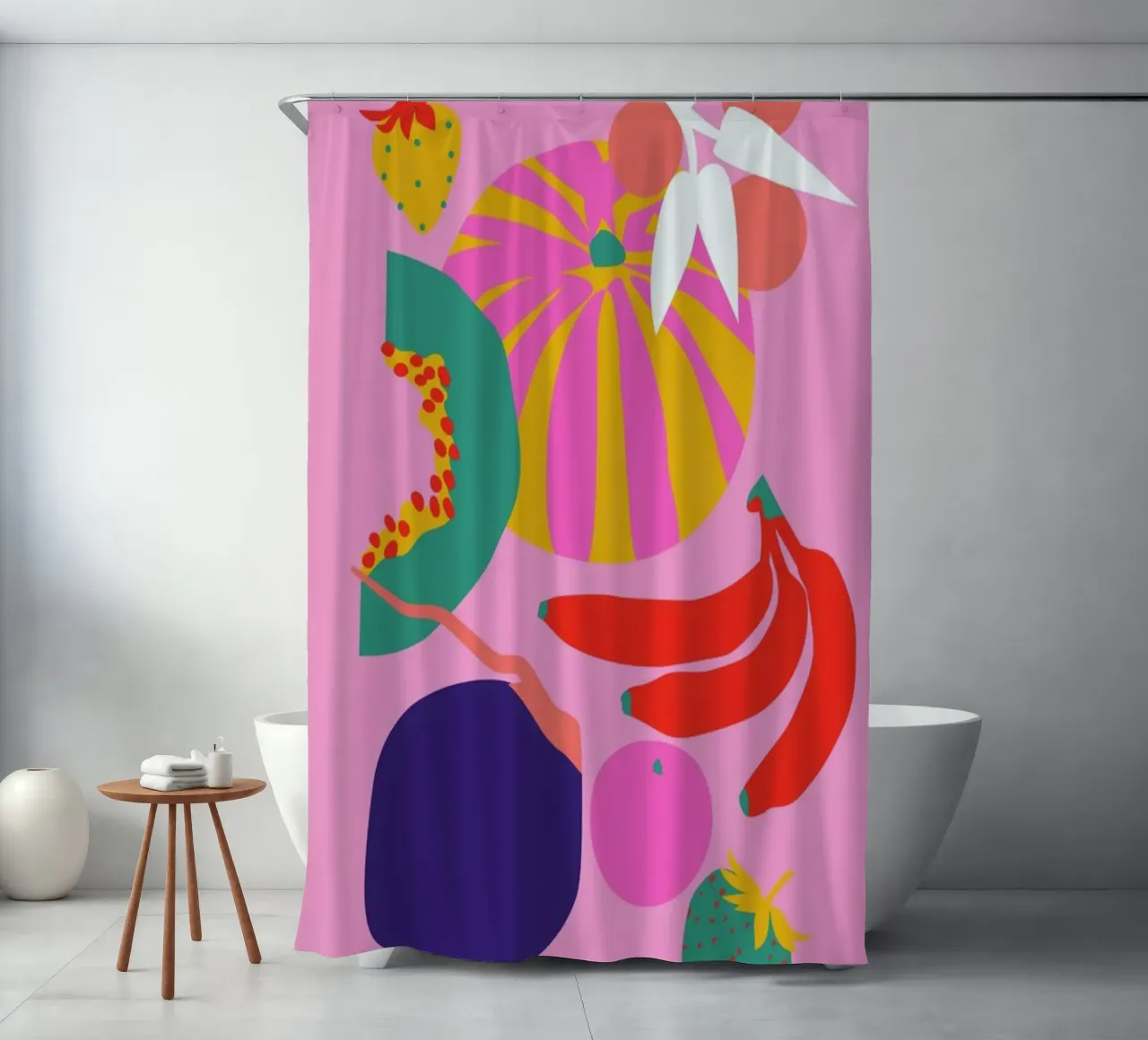 Fruity Technicolor Mix 1 shower curtain by Mariery Young