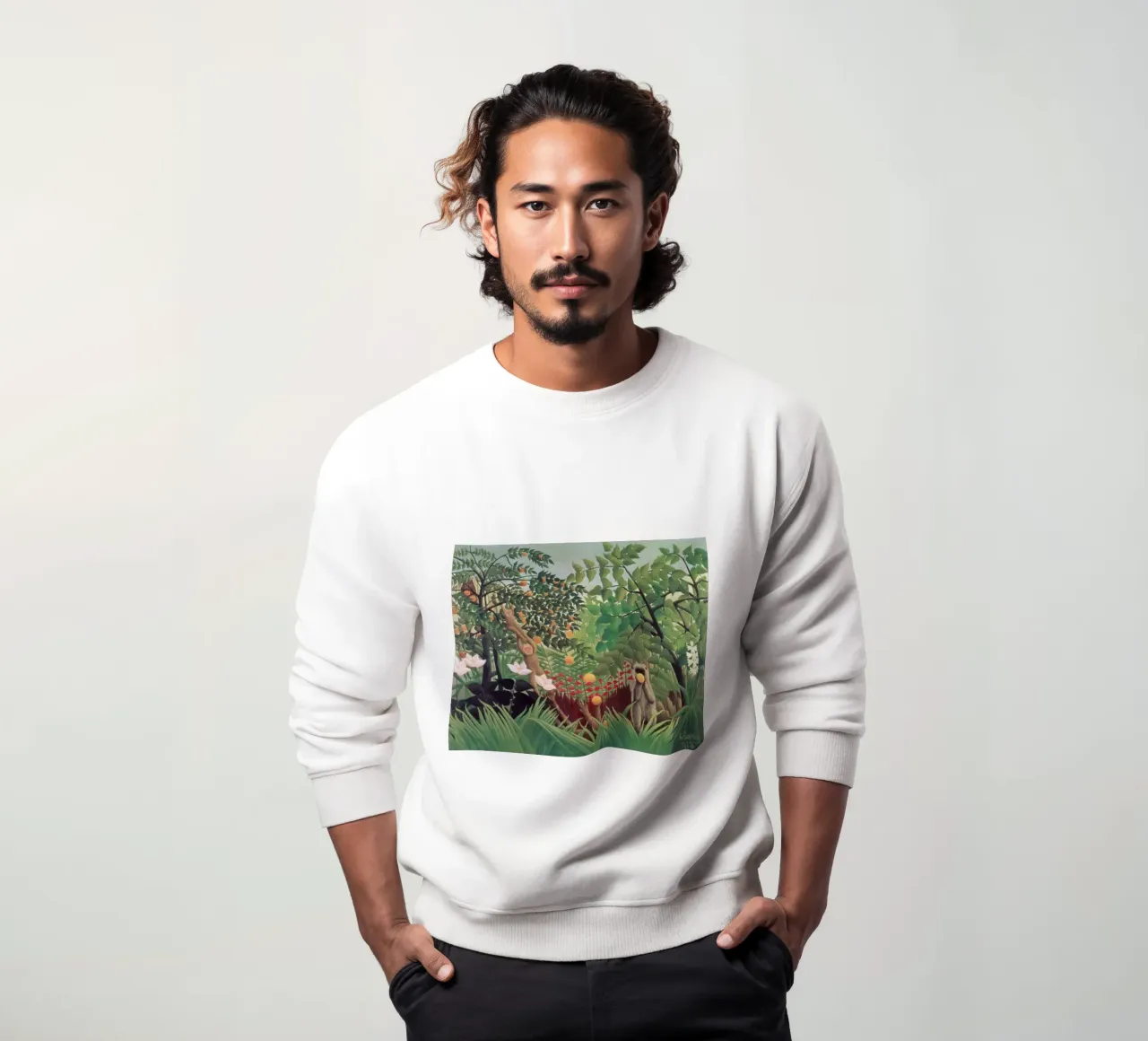 Henri Rousseau – Exotic Landscape (1910) sweatshirt by Wirla