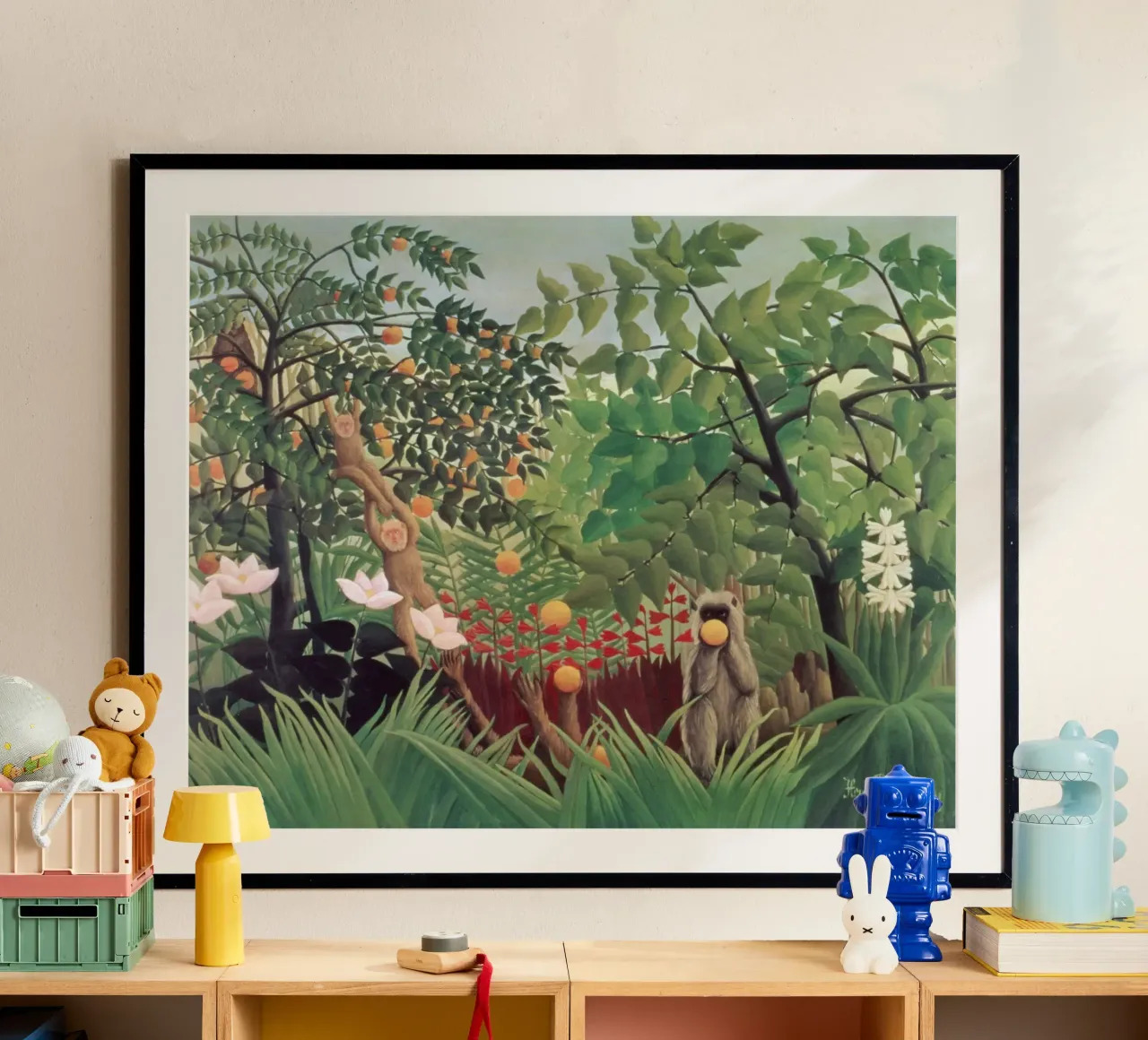 Henri Rousseau - Paesaggio esotico (1910) poster con telaio in alluminio da Wirla