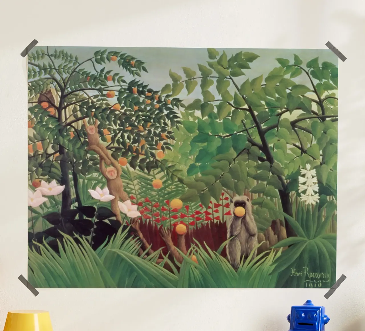 Henri Rousseau - Paesaggio esotico (1910) poster con telaio in alluminio da Wirla