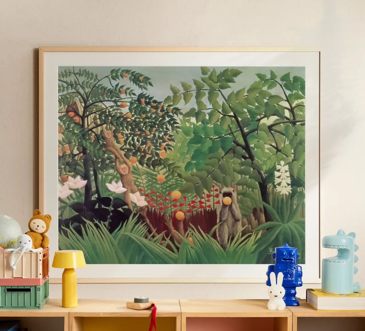 Henri Rousseau - Paesaggio esotico (1910) poster con telaio in alluminio da Wirla