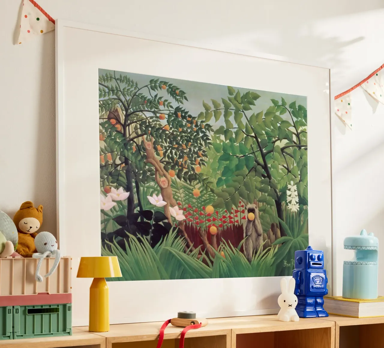Henri Rousseau - Paesaggio esotico (1910) poster con telaio in alluminio da Wirla