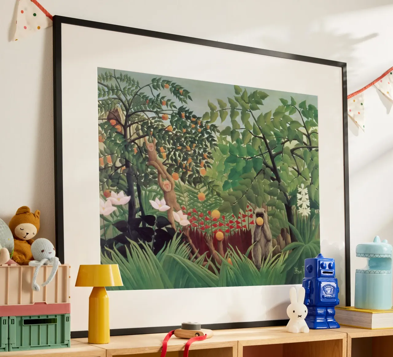 Henri Rousseau - Paesaggio esotico (1910) poster con telaio in alluminio da Wirla