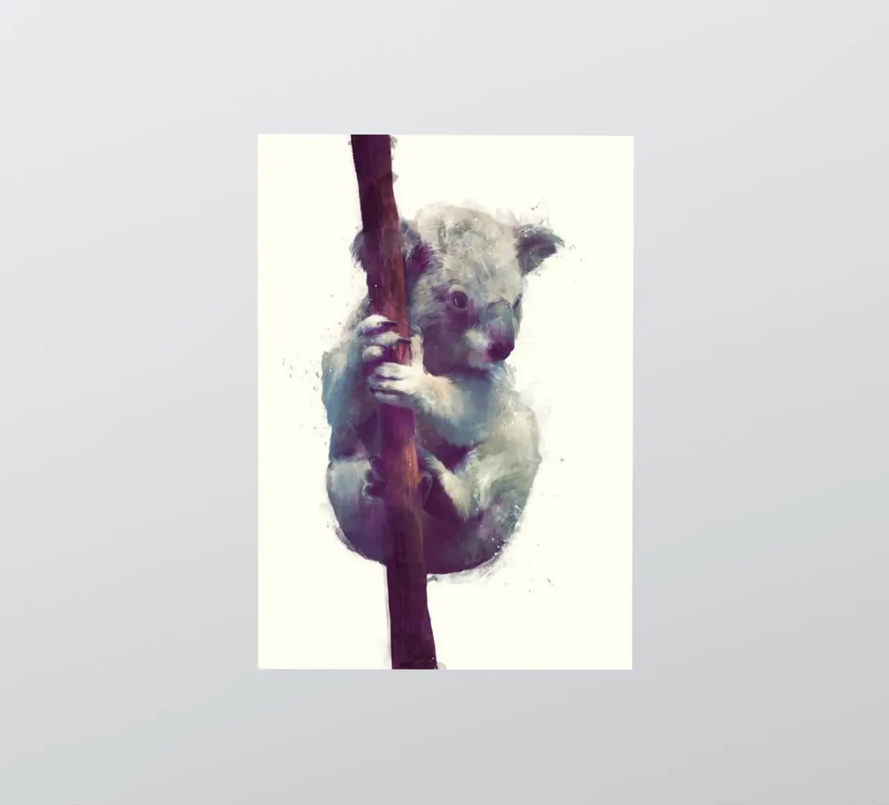 koala grijpt eucalyptus amy hamilton sticker van kbm store