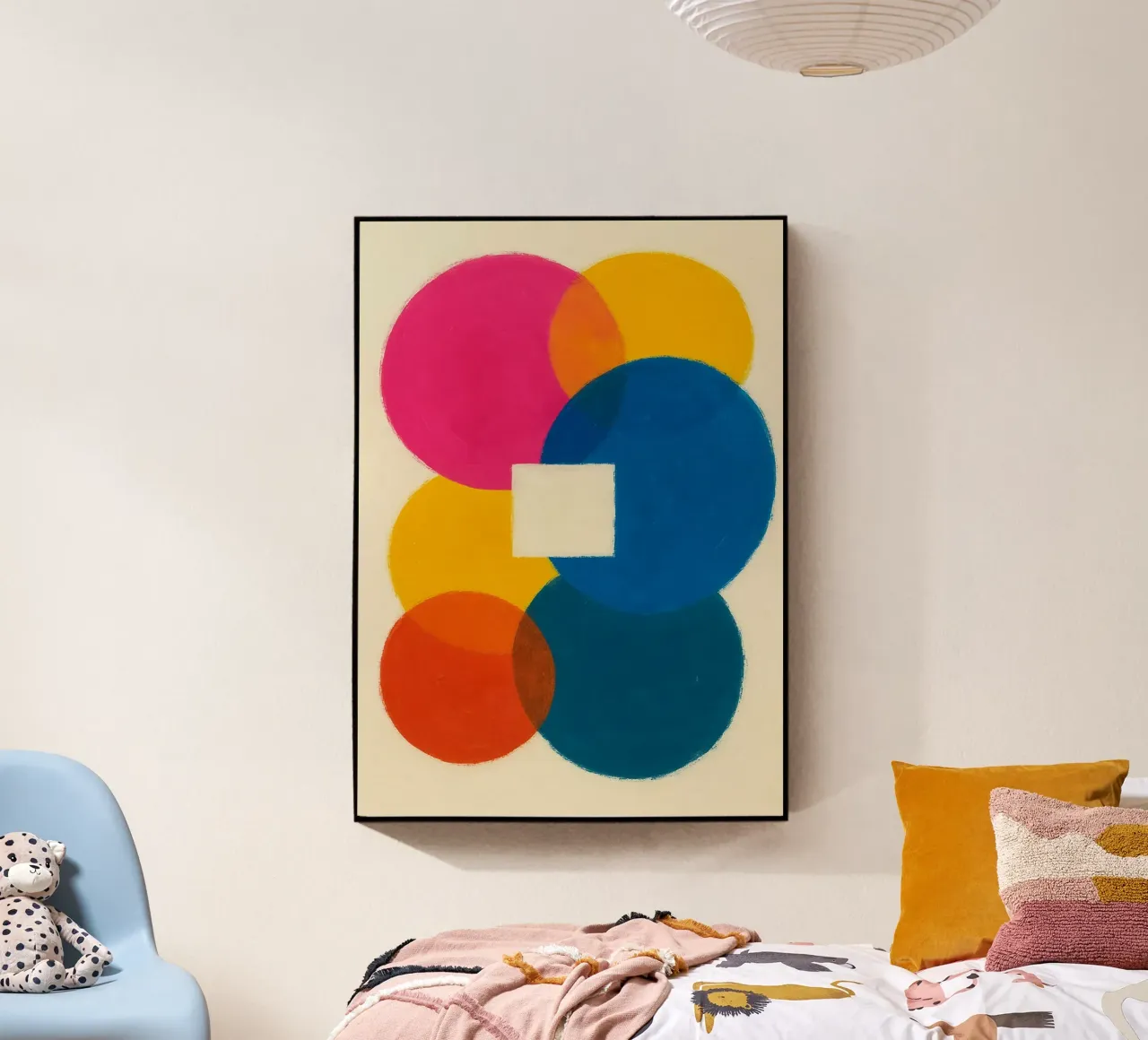 Vibrant Overlapping Circles plexiglass da Mosaic Dialogue