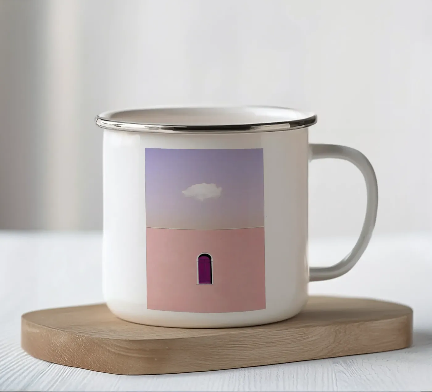 Tranquility enamel mug by Rupert Höller