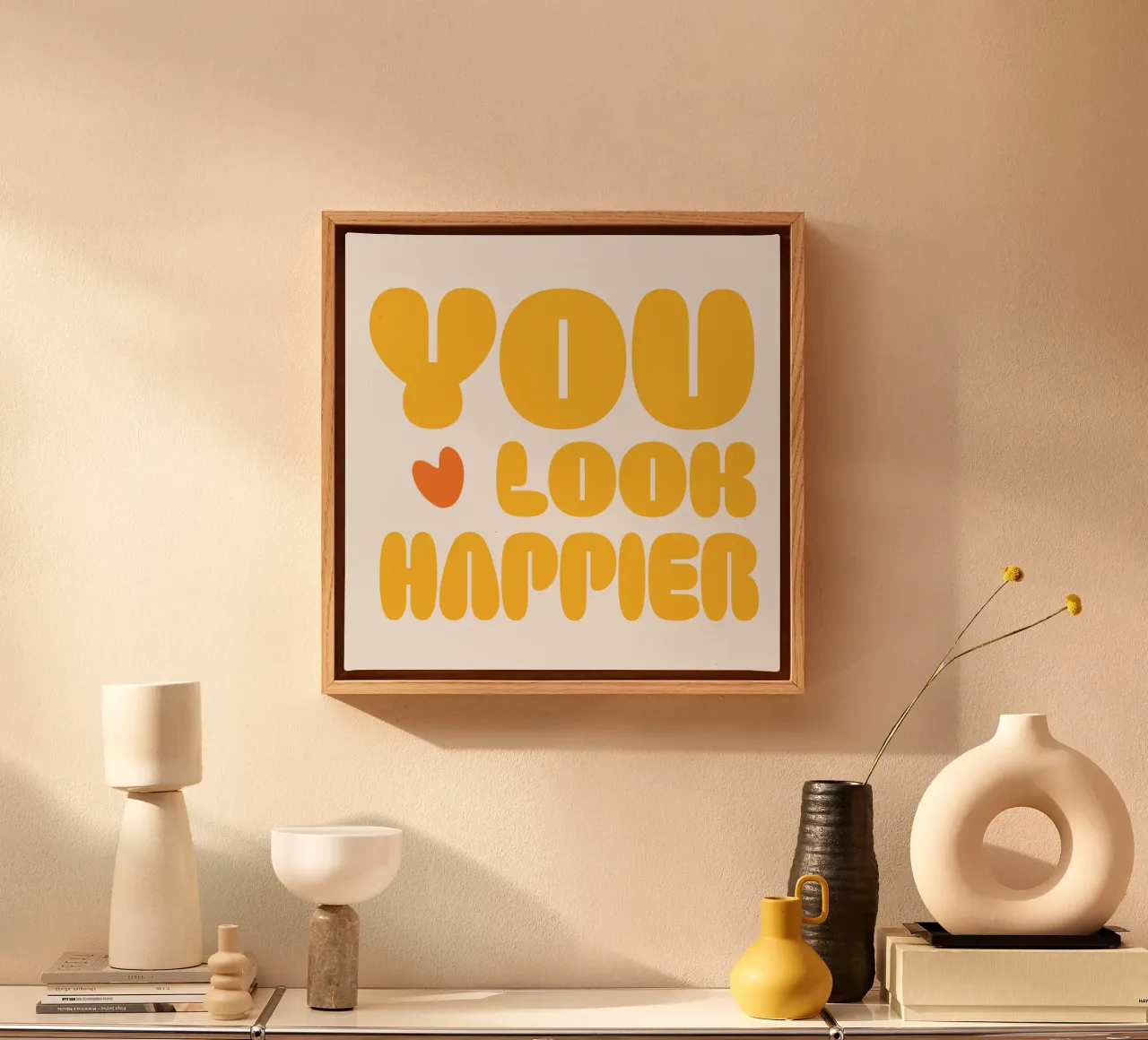 happier canvas with Floater frame by be.