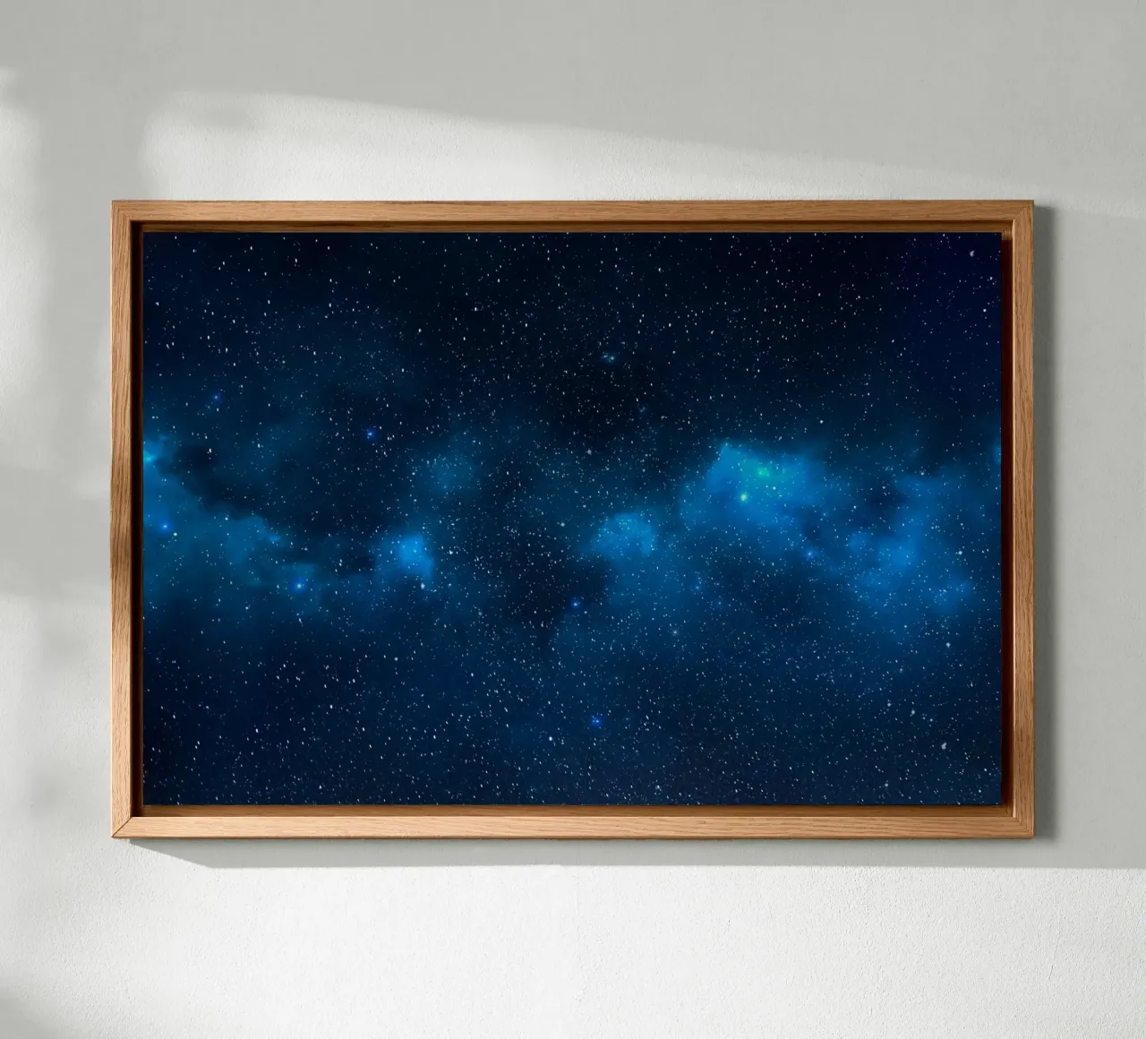 galassia cielo notturno tela con Cornice a cassetta da Bleu