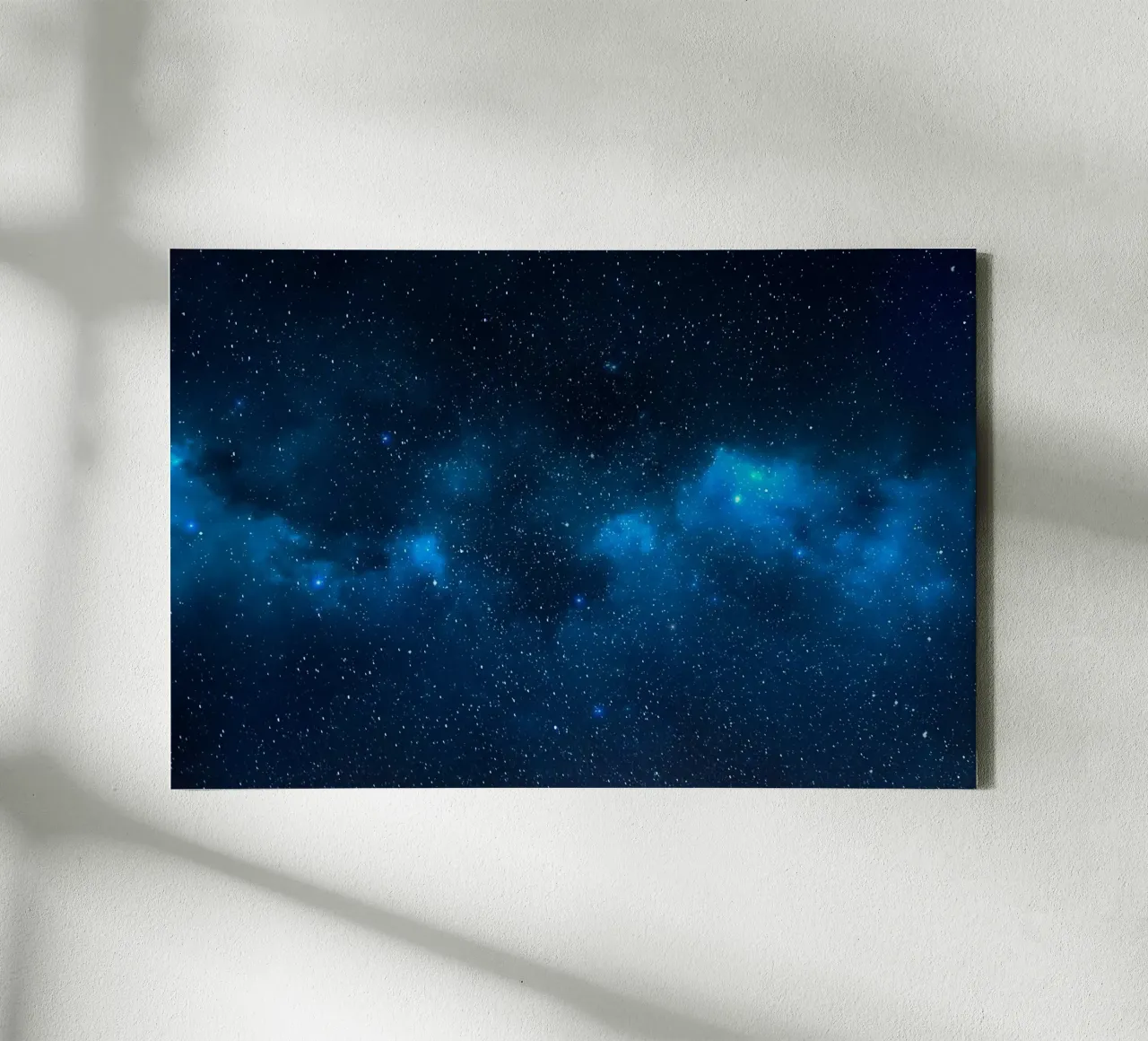 galassia cielo notturno tela con Cornice a cassetta da Bleu