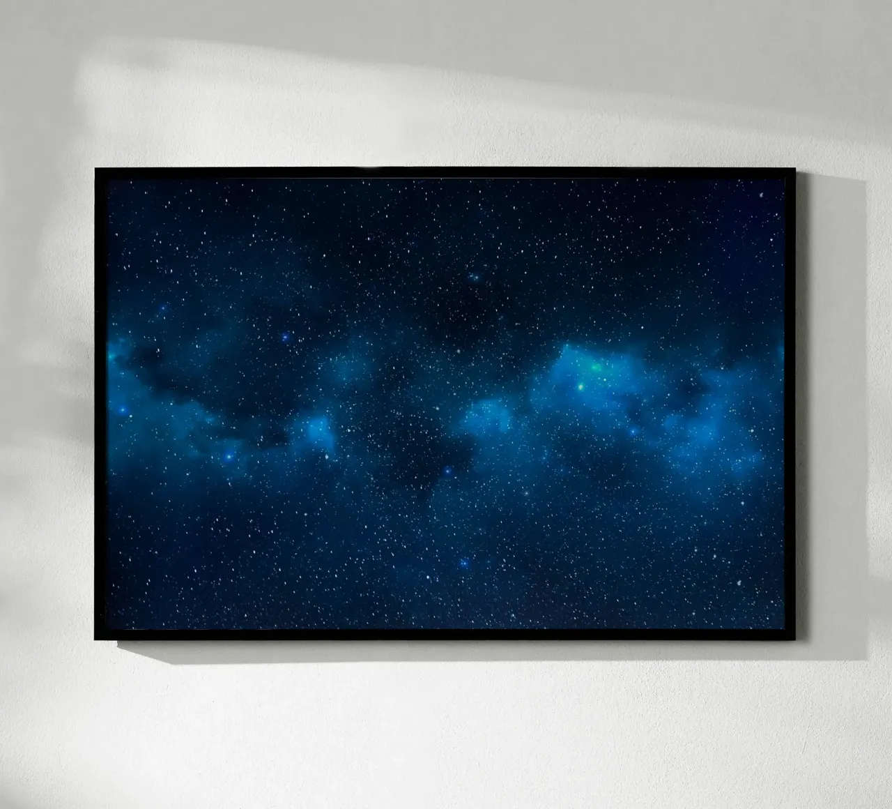 galassia cielo notturno poster con telaio in legno da Bleu