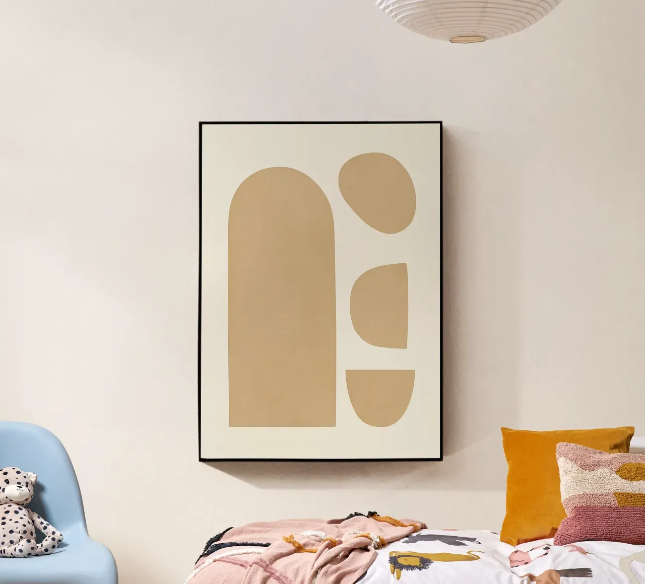 Neutral Geometric Forms metacrilato de Mosaic Dialogue