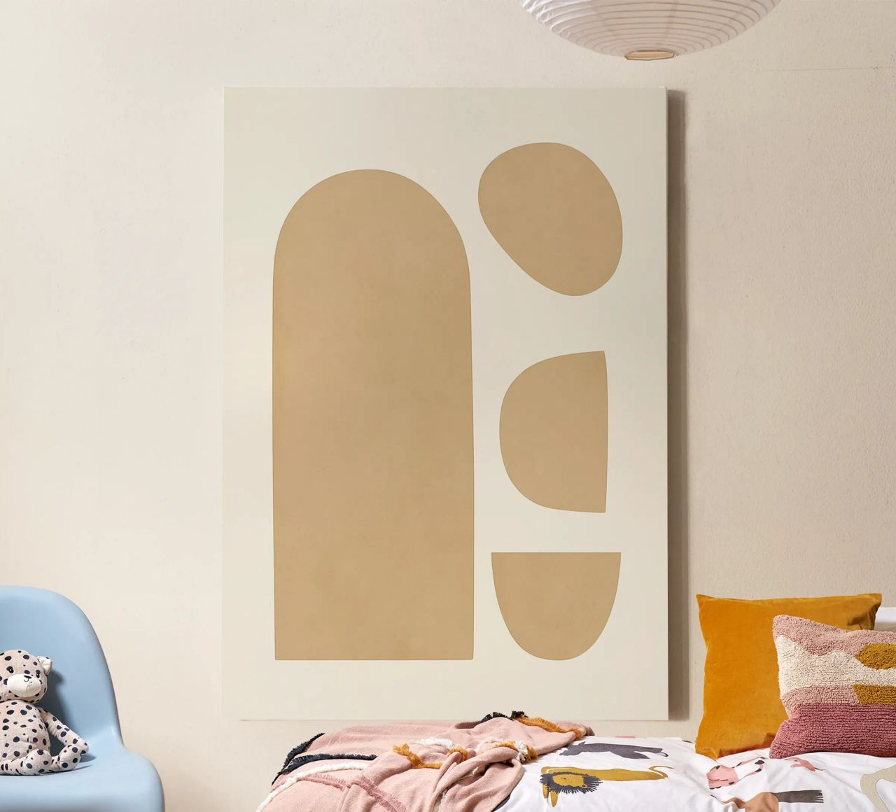 Neutral Geometric Forms Leinwand von Mosaic Dialogue