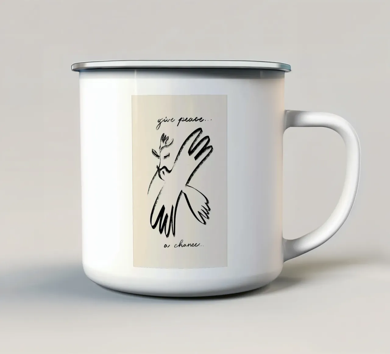 Dove of Peace 2 tazza in smalto da Graphite