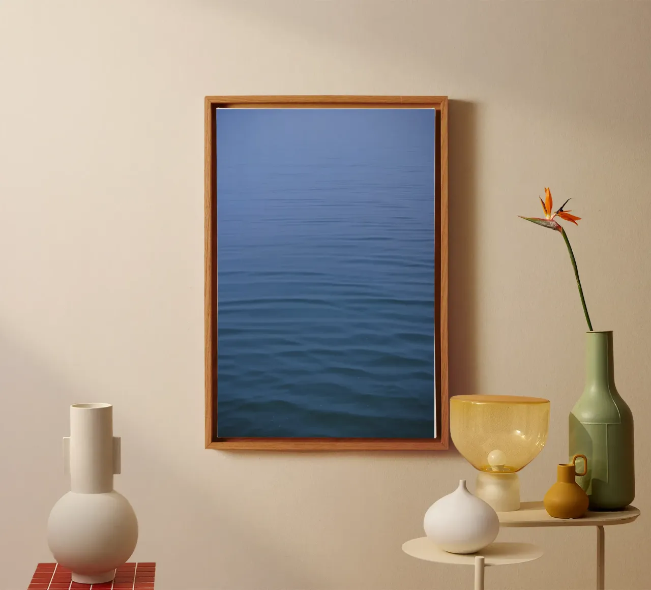 acqua di pace tela con Cornice a cassetta da Bleu