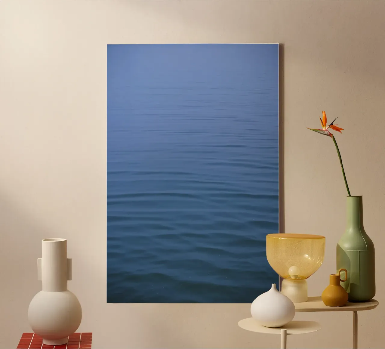 acqua di pace tela con Cornice a cassetta da Bleu