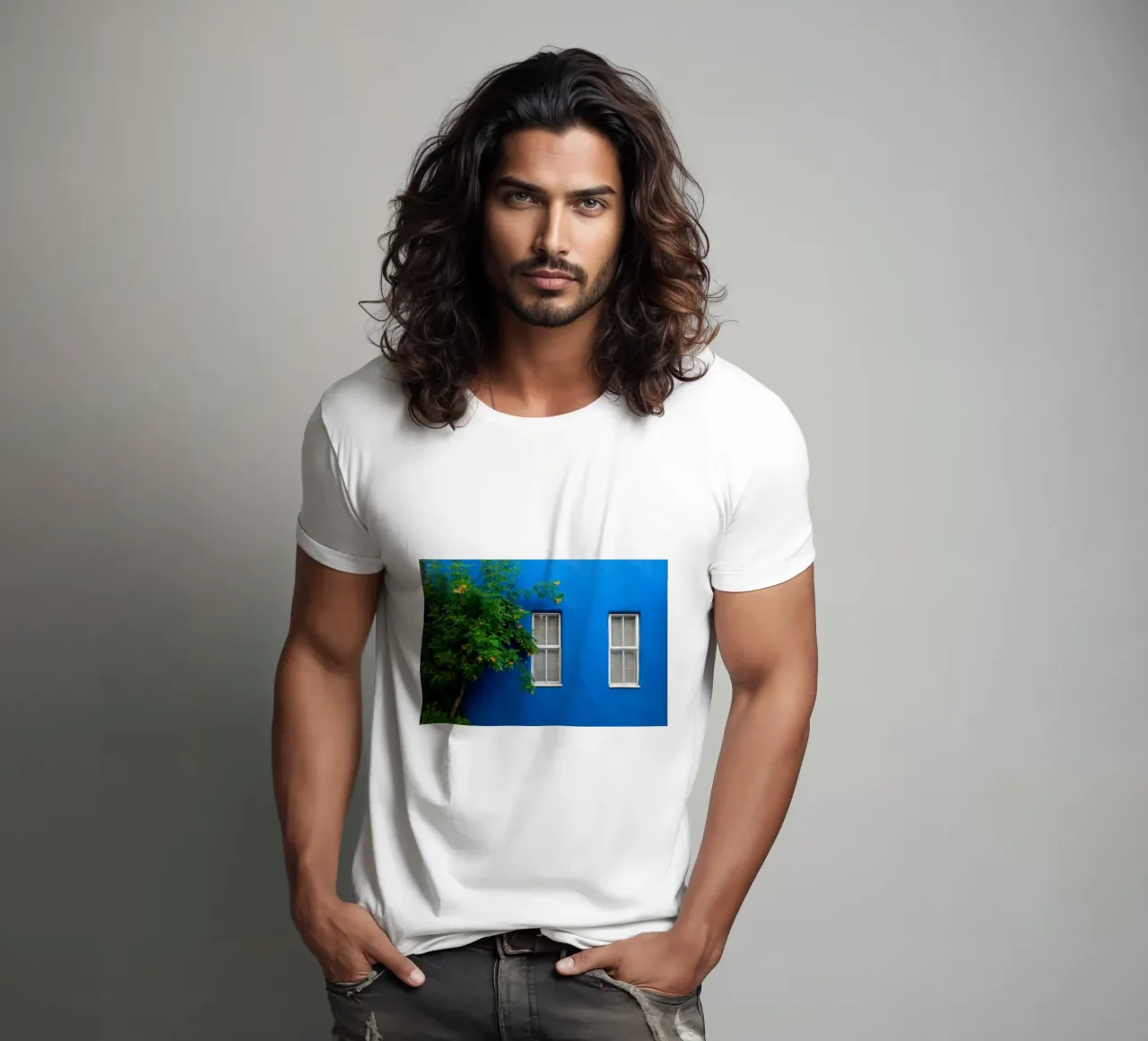 decorar sencillamente camiseta de Bleu