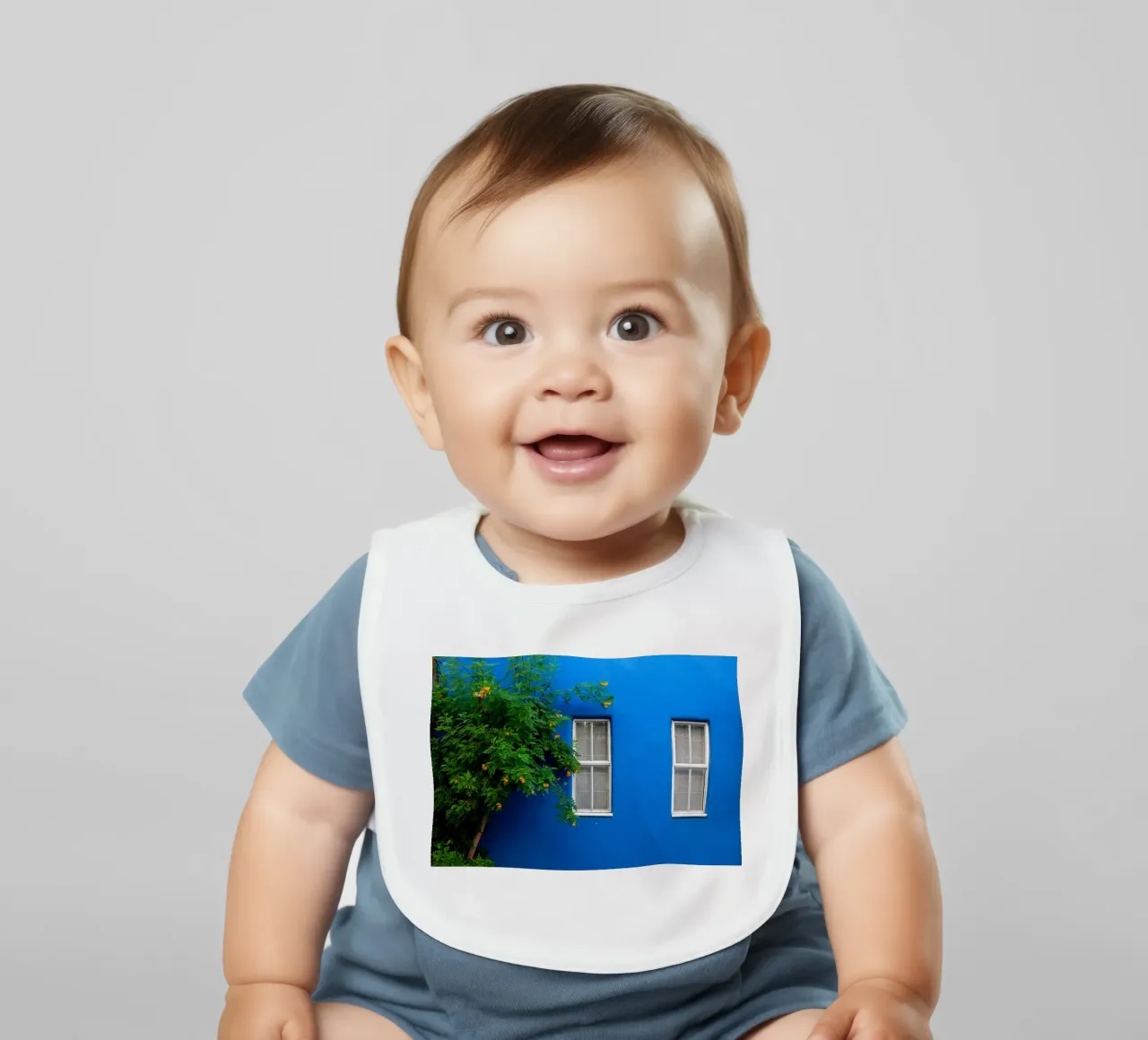 décorer simplement bavoir de Bleu