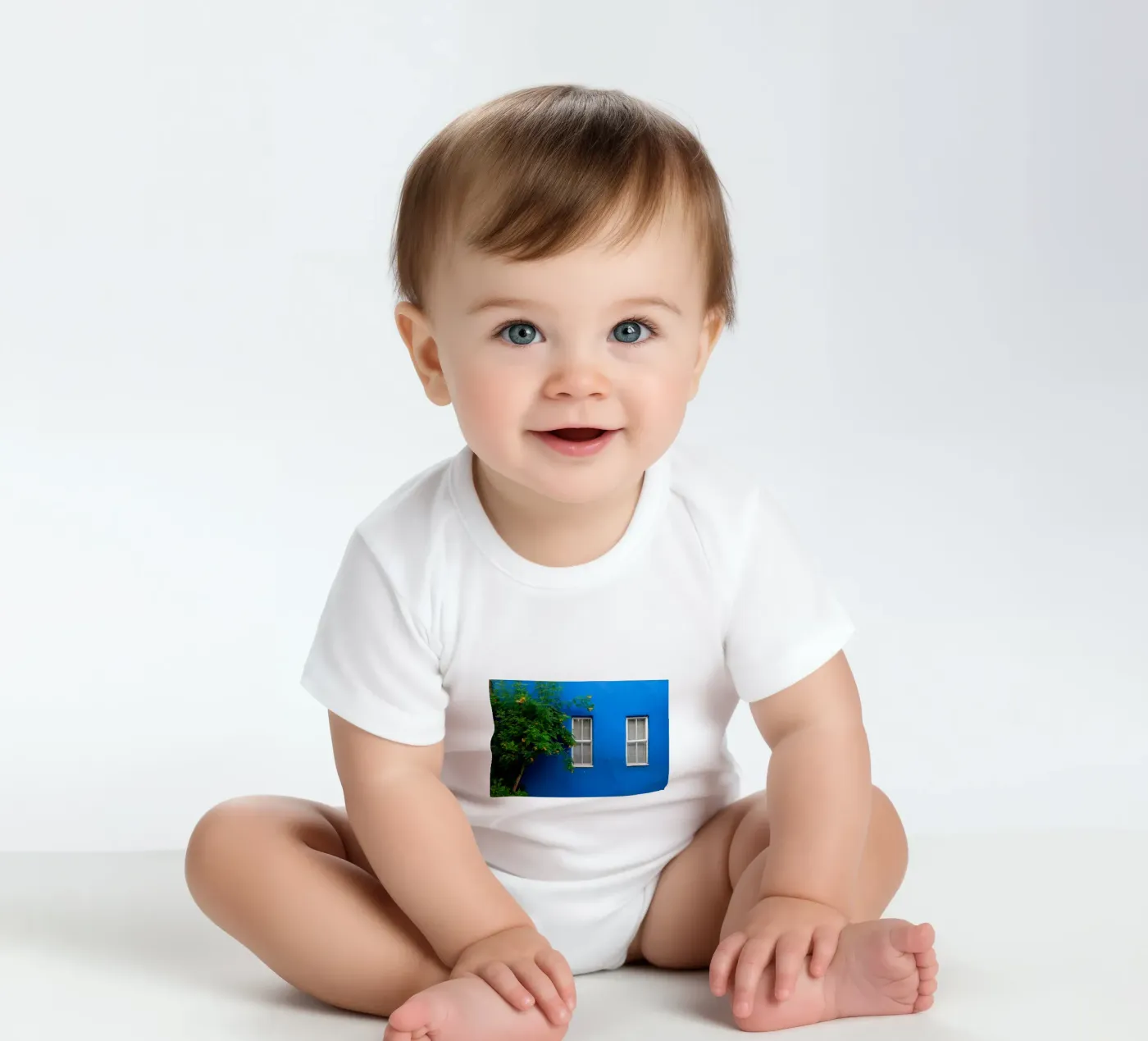 simple decorate babyrompertje korte mouwen van Bleu