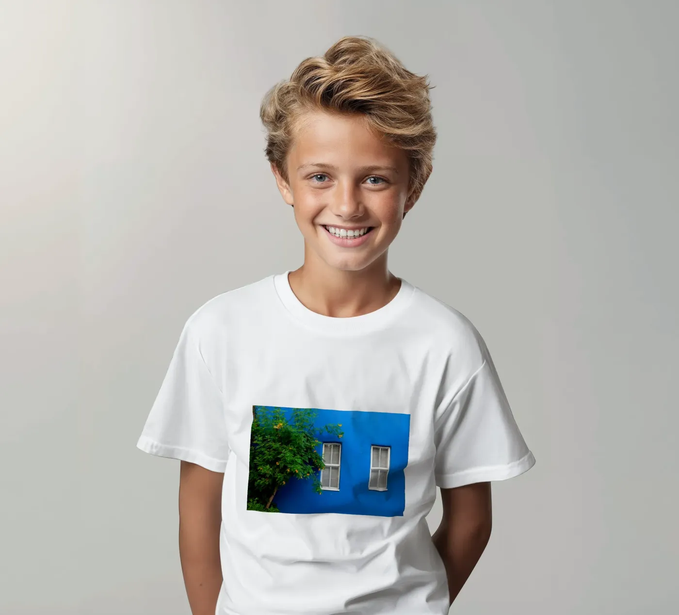 décorer simplement t-shirt enfant de Bleu