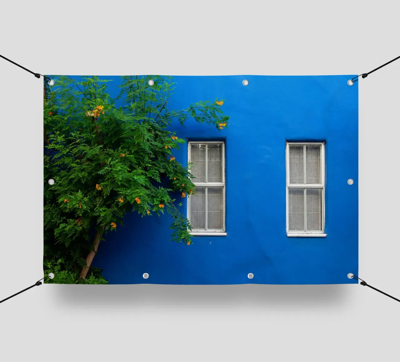 decorar sencillamente lonas publicitarias de Bleu