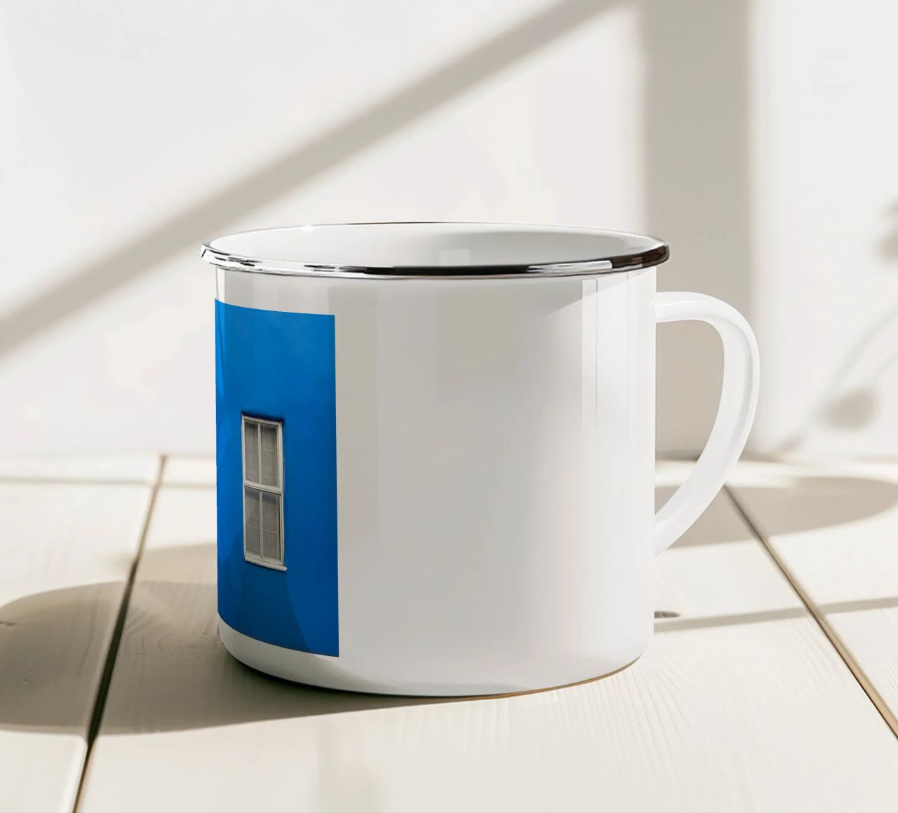 decorare in modo semplice tazza in smalto da Bleu