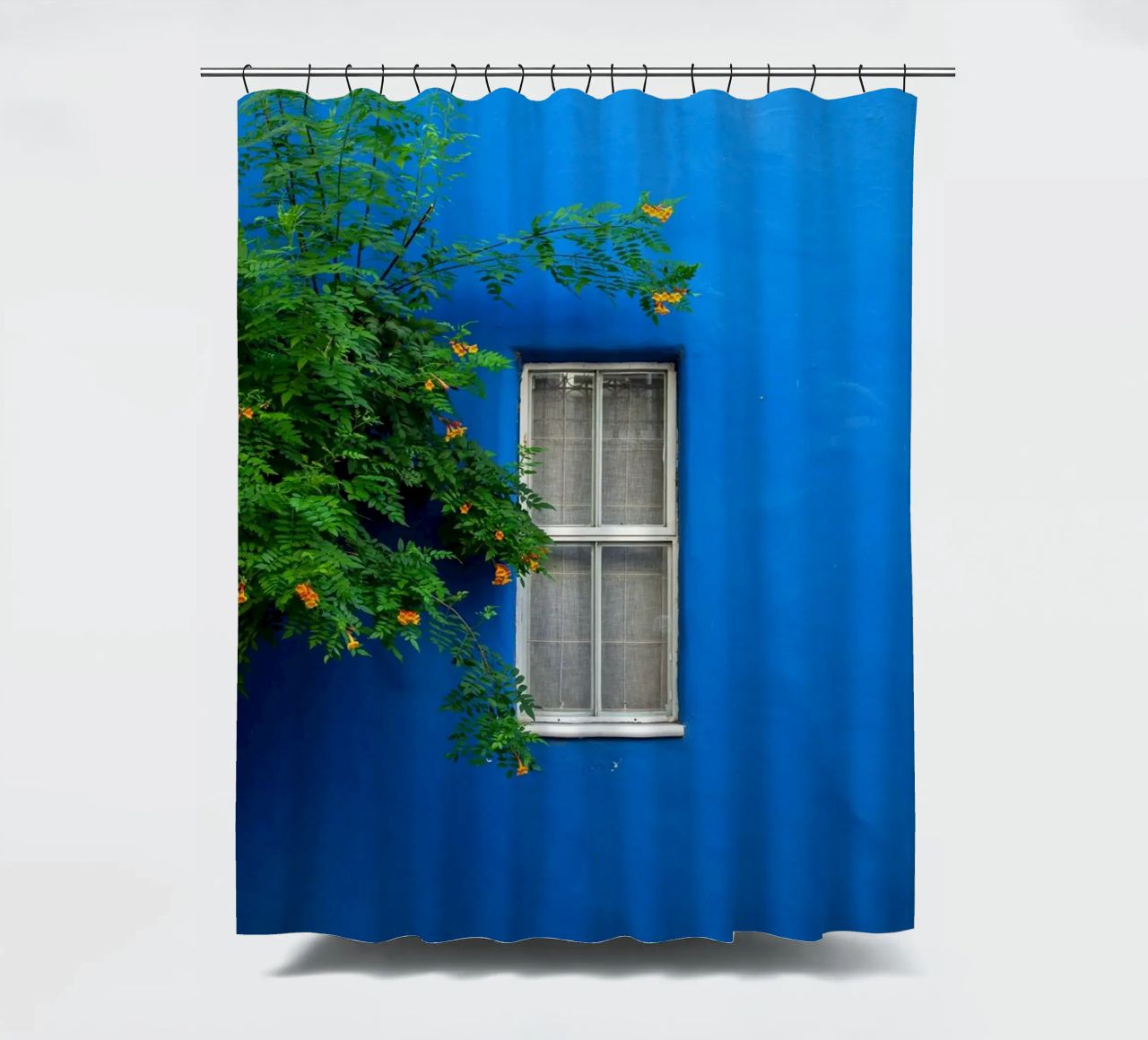 decorare in modo semplice tenda da doccia da Bleu
