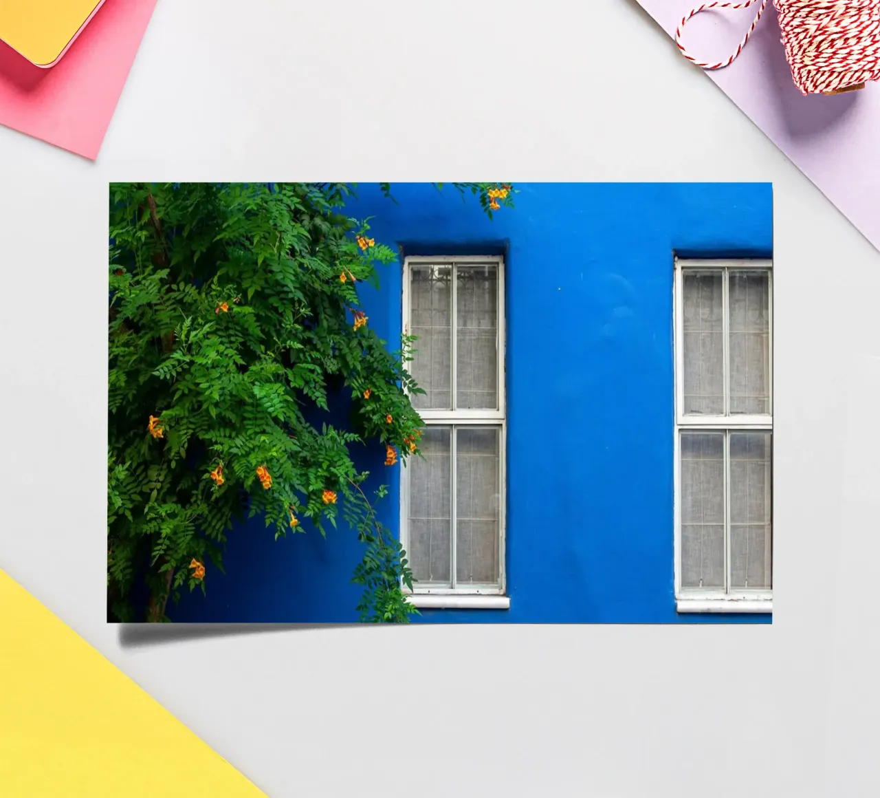 décorer simplement planche autocollant de Bleu