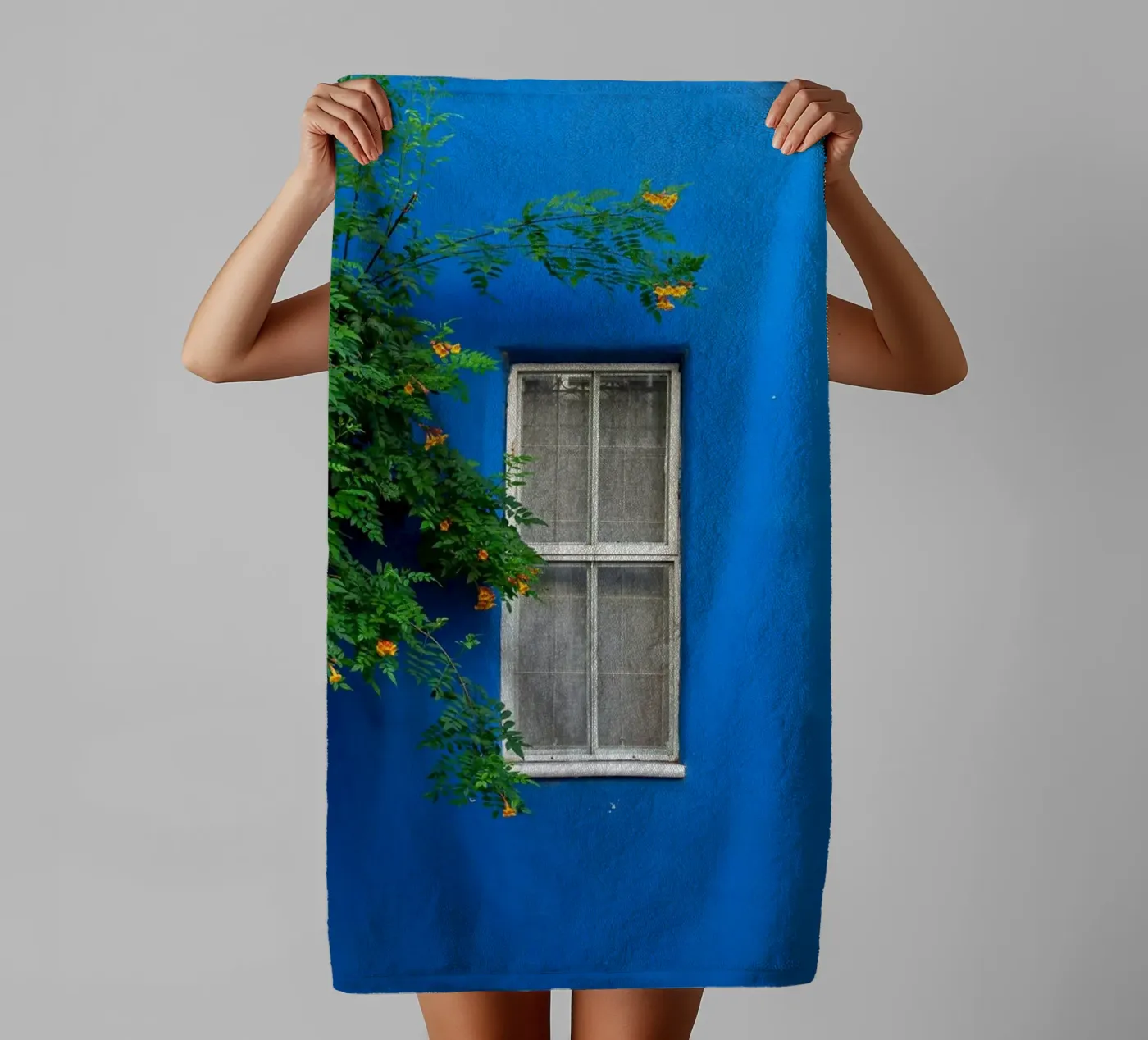 décorer simplement serviette de bain de Bleu