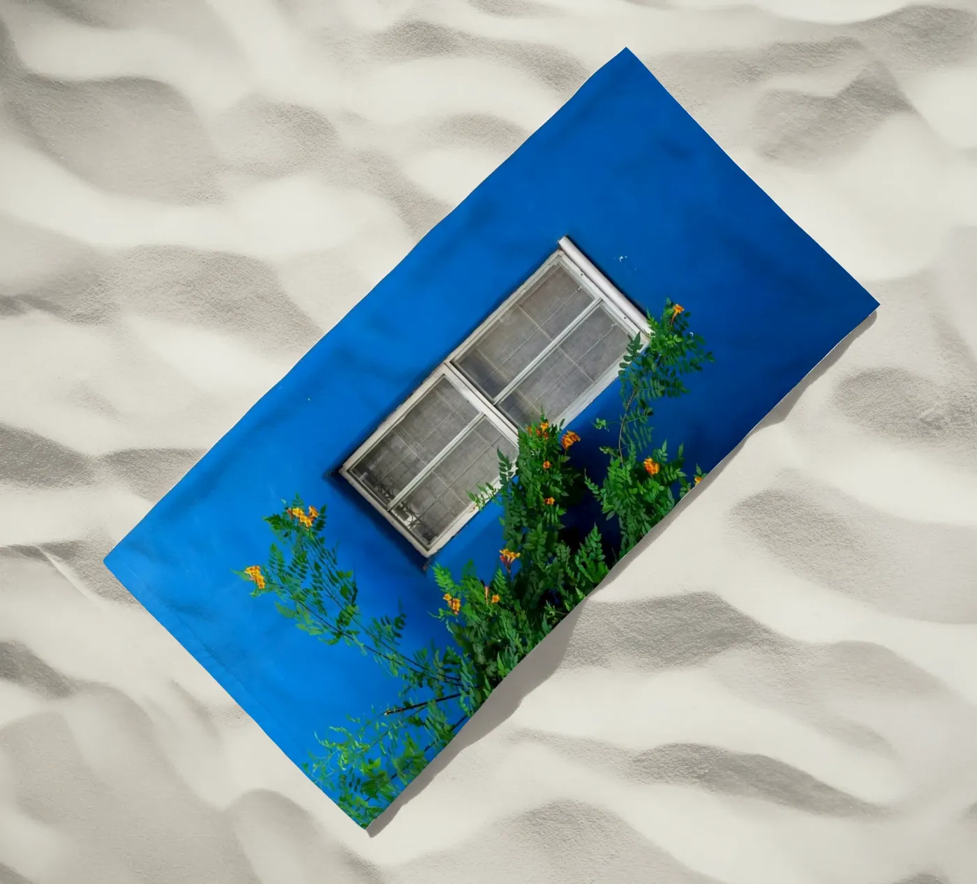 décorer simplement serviette de plage de Bleu