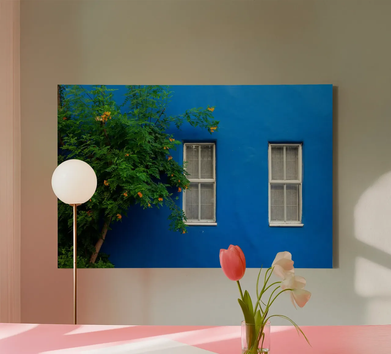 decorare in modo semplice tela da Bleu