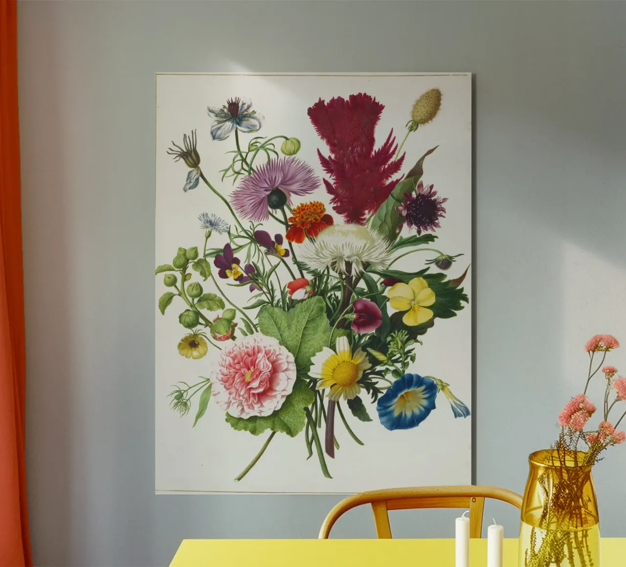 Bouquet di fiori alluminio dibond da Pretty Flowers Vintage Botanicals
