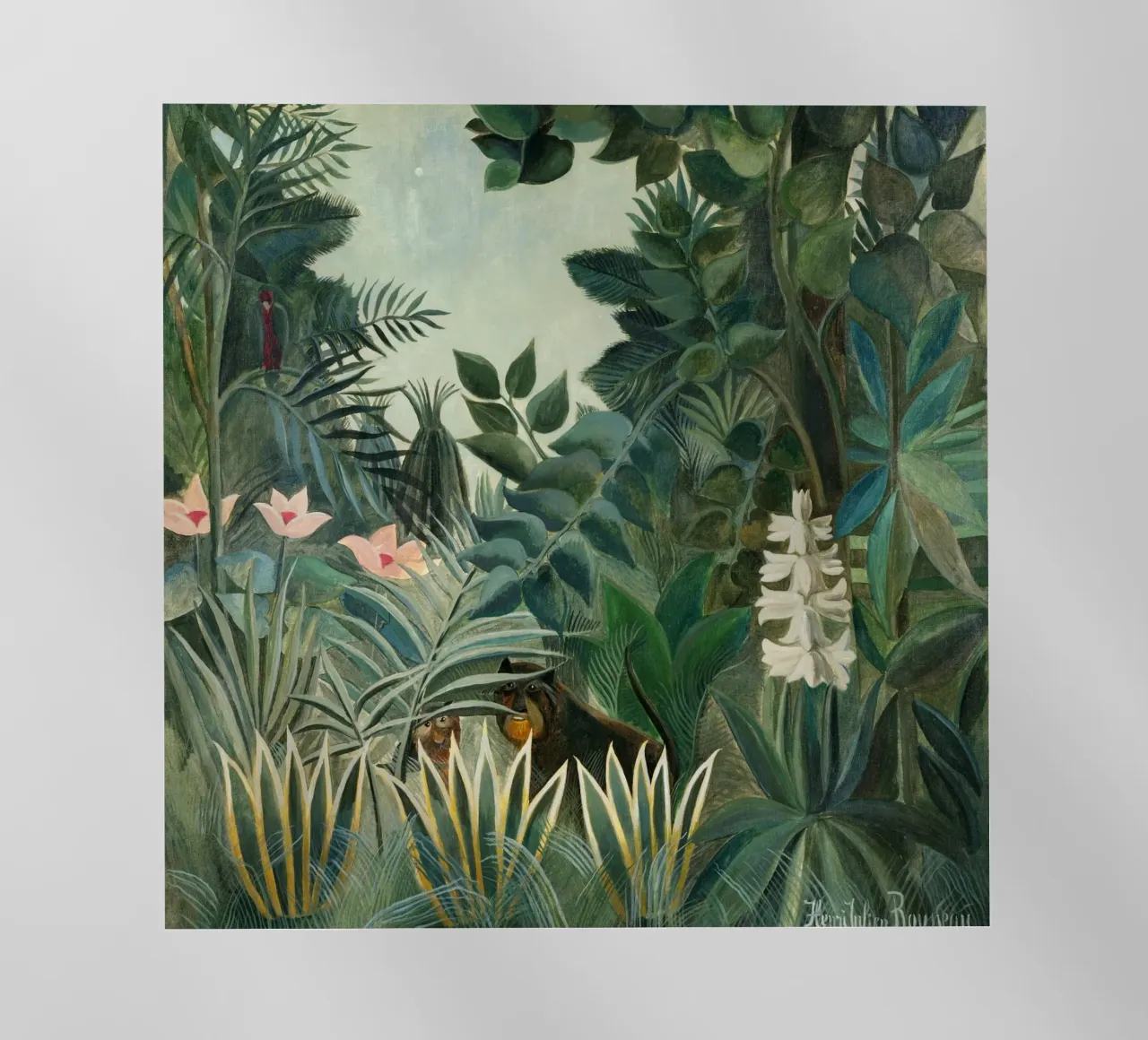 Henri Rousseau – The Equatorial Jungle (1909) pellicola backlit da Wirla