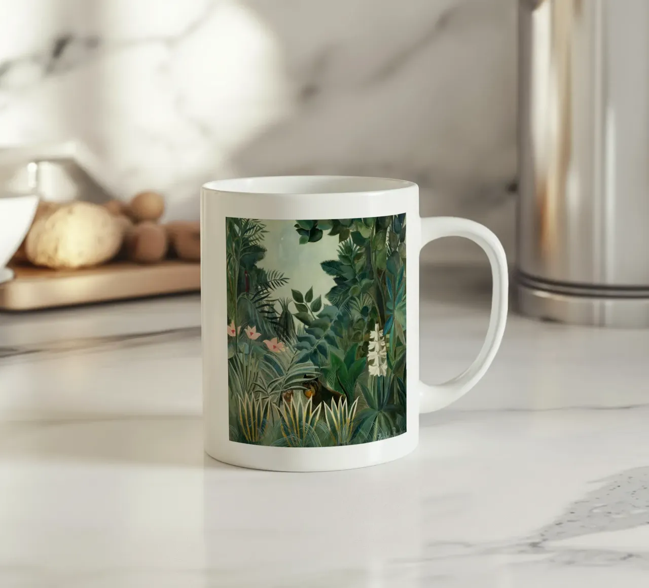 Henri Rousseau – The Equatorial Jungle (1909) tazza in ceramica da Wirla