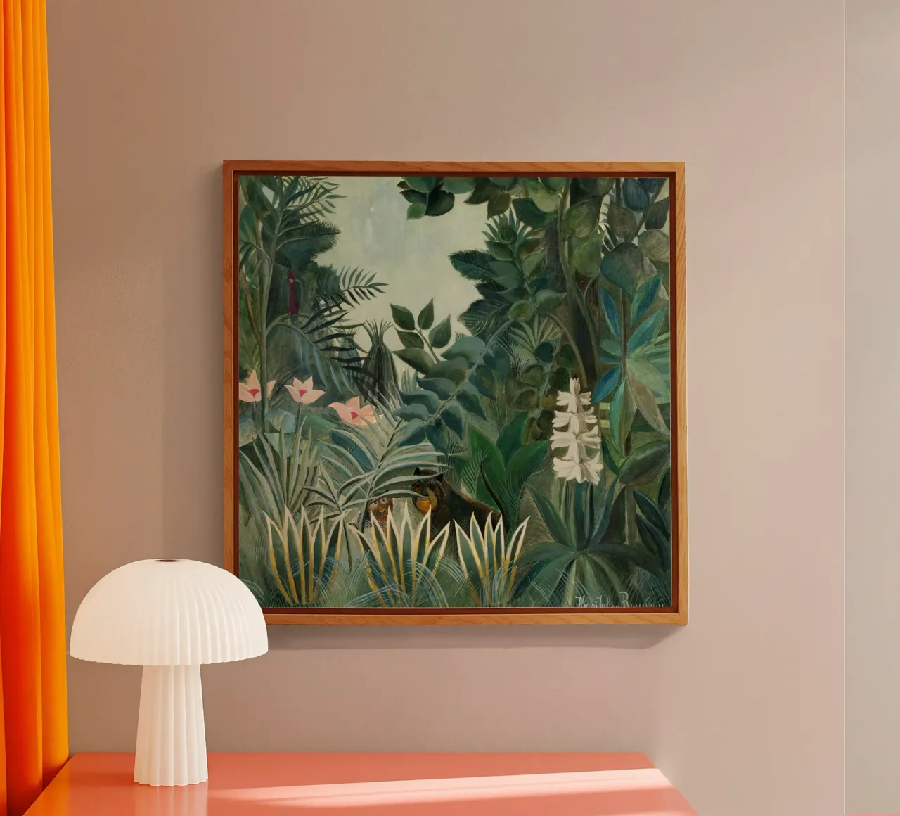 Henri Rousseau - La jungla ecuatorial (1909) metacrilato de Wirla