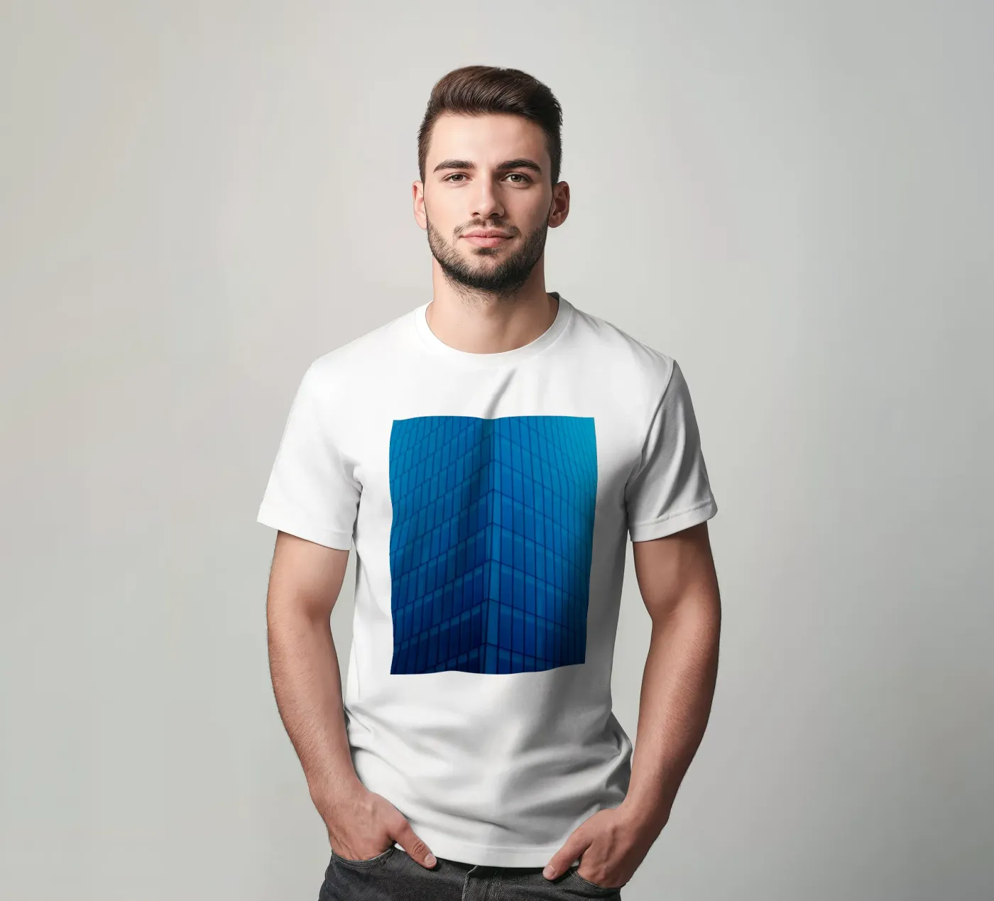 architettura edificio t-shirt da Bleu