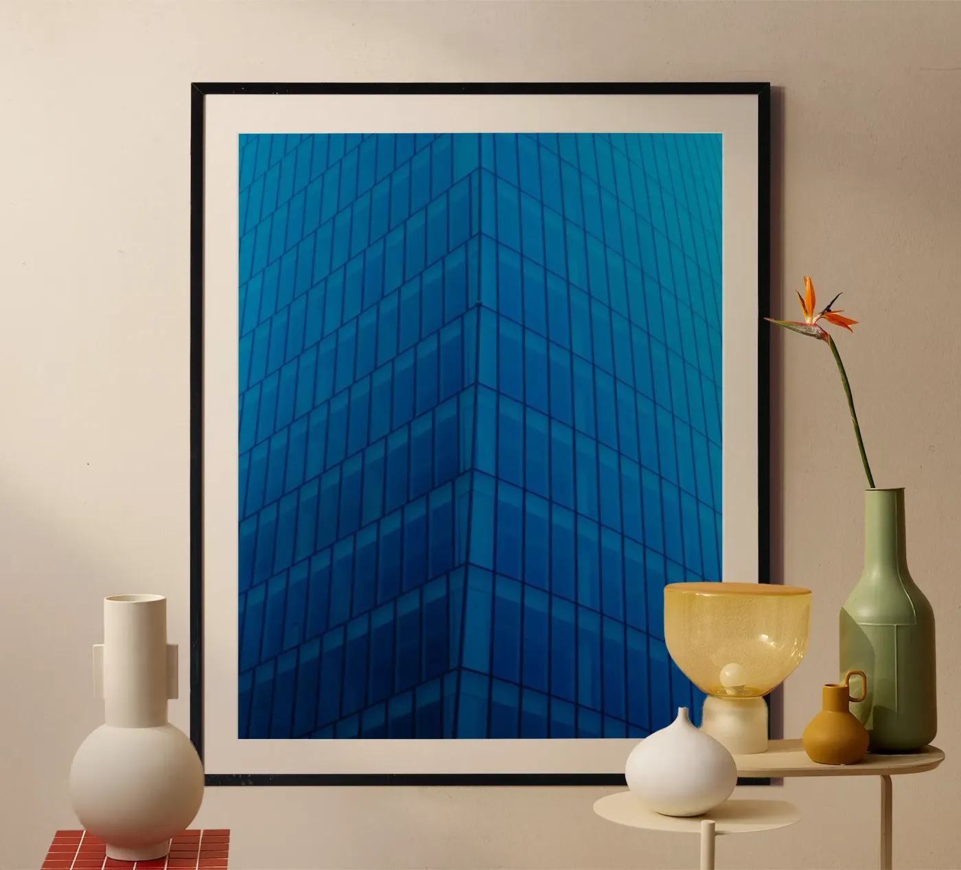 Architekturgebäude Poster von Bleu