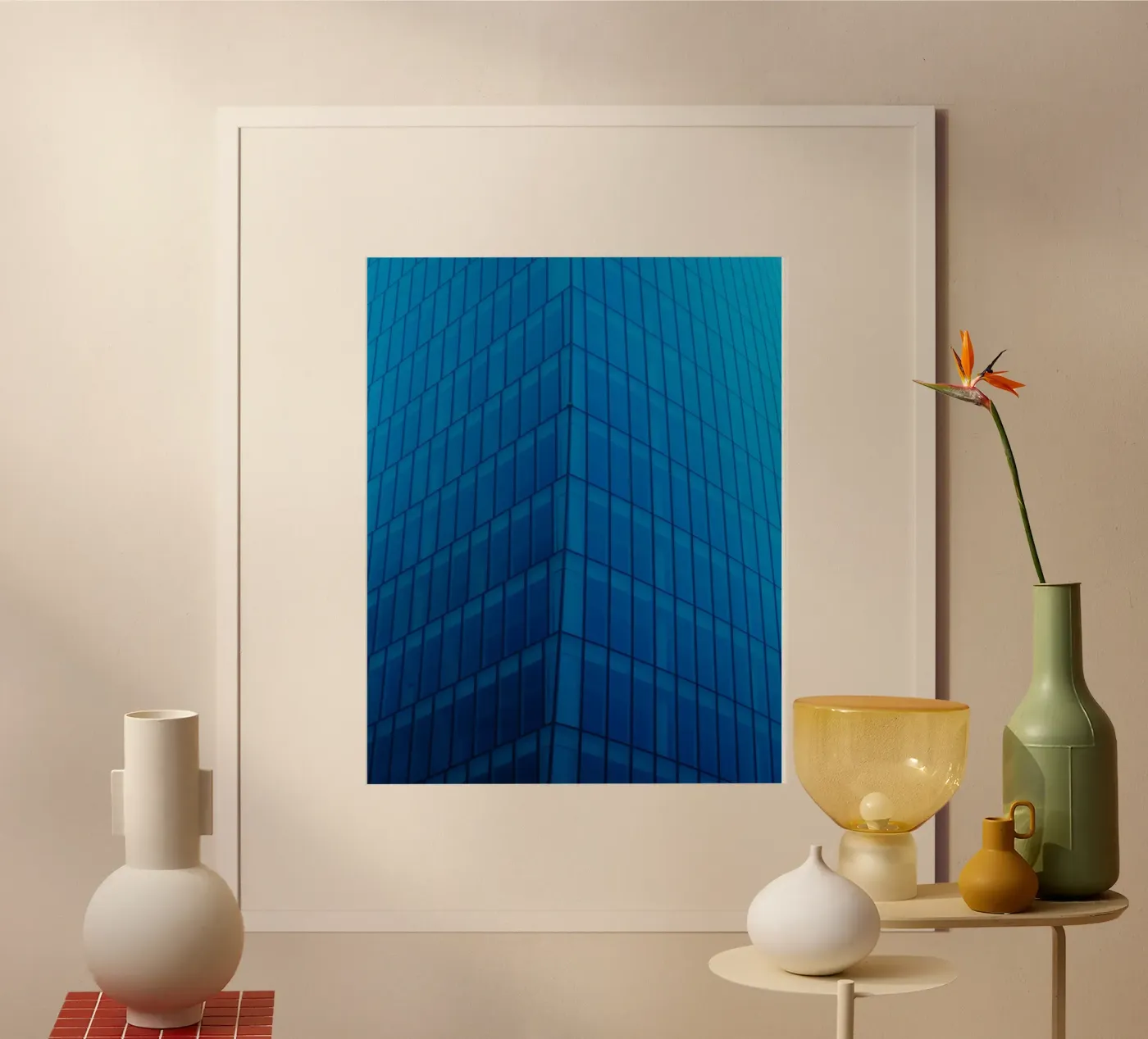 Architekturgebäude Poster von Bleu