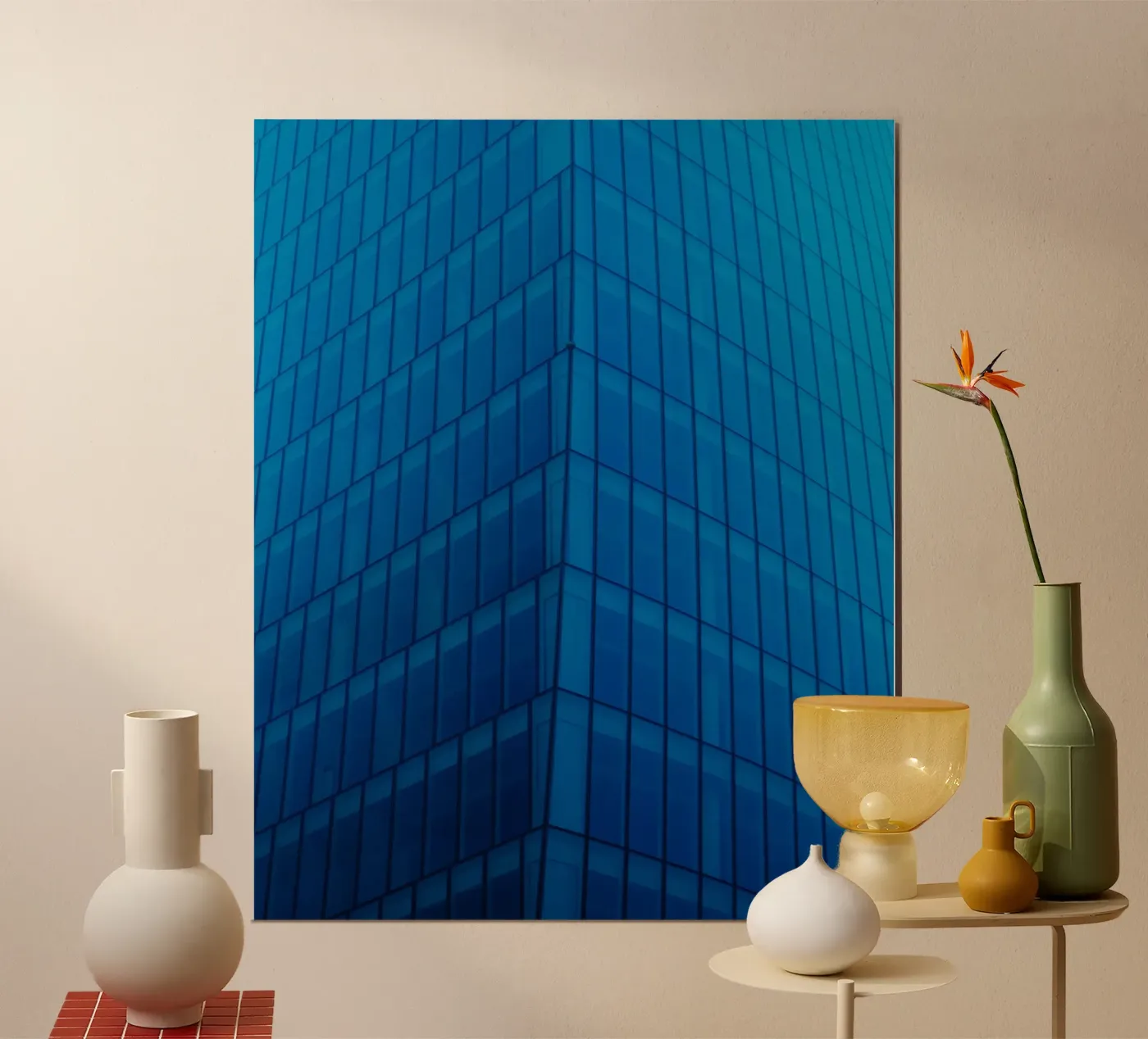 Architekturgebäude Poster von Bleu