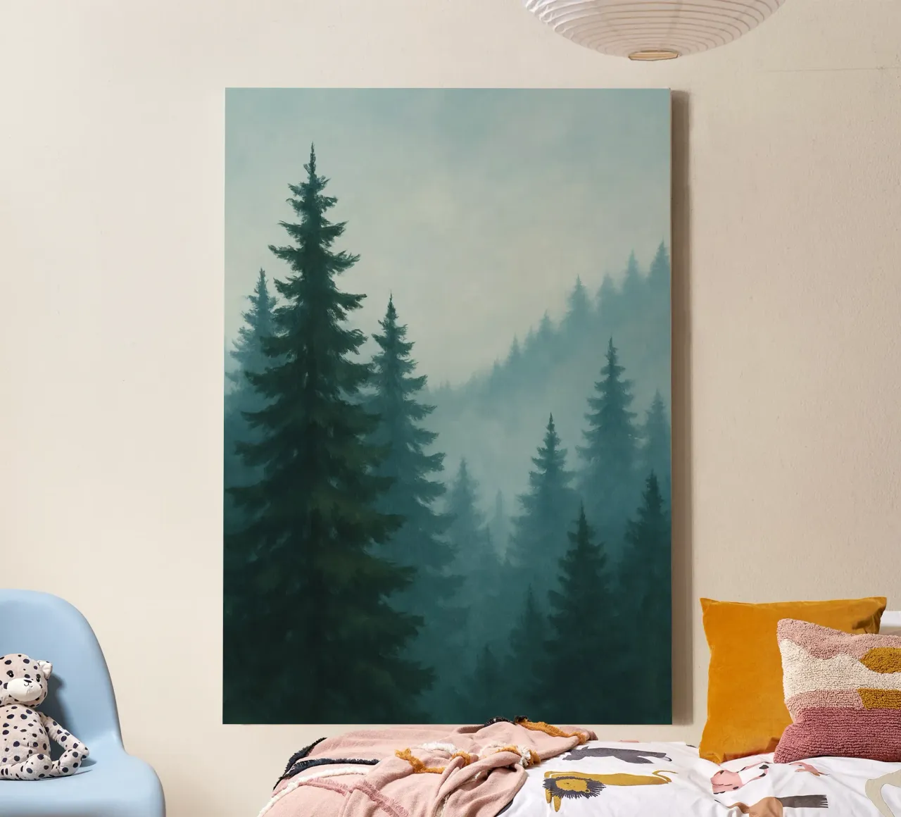 Misty Evergreen Silence tela con Cornice a cassetta da Mosaic Dialogue