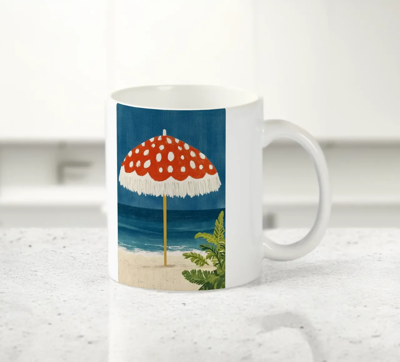 Ombrellone in spiaggia tazza in ceramica da Curious Canvas