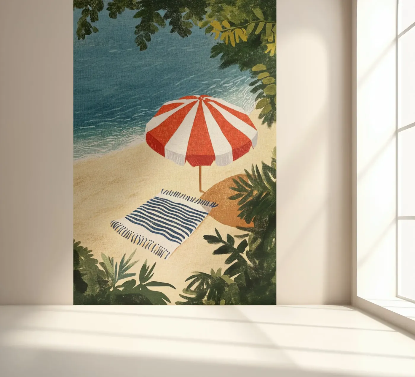 Rustig strand fotobehang van Curious Canvas