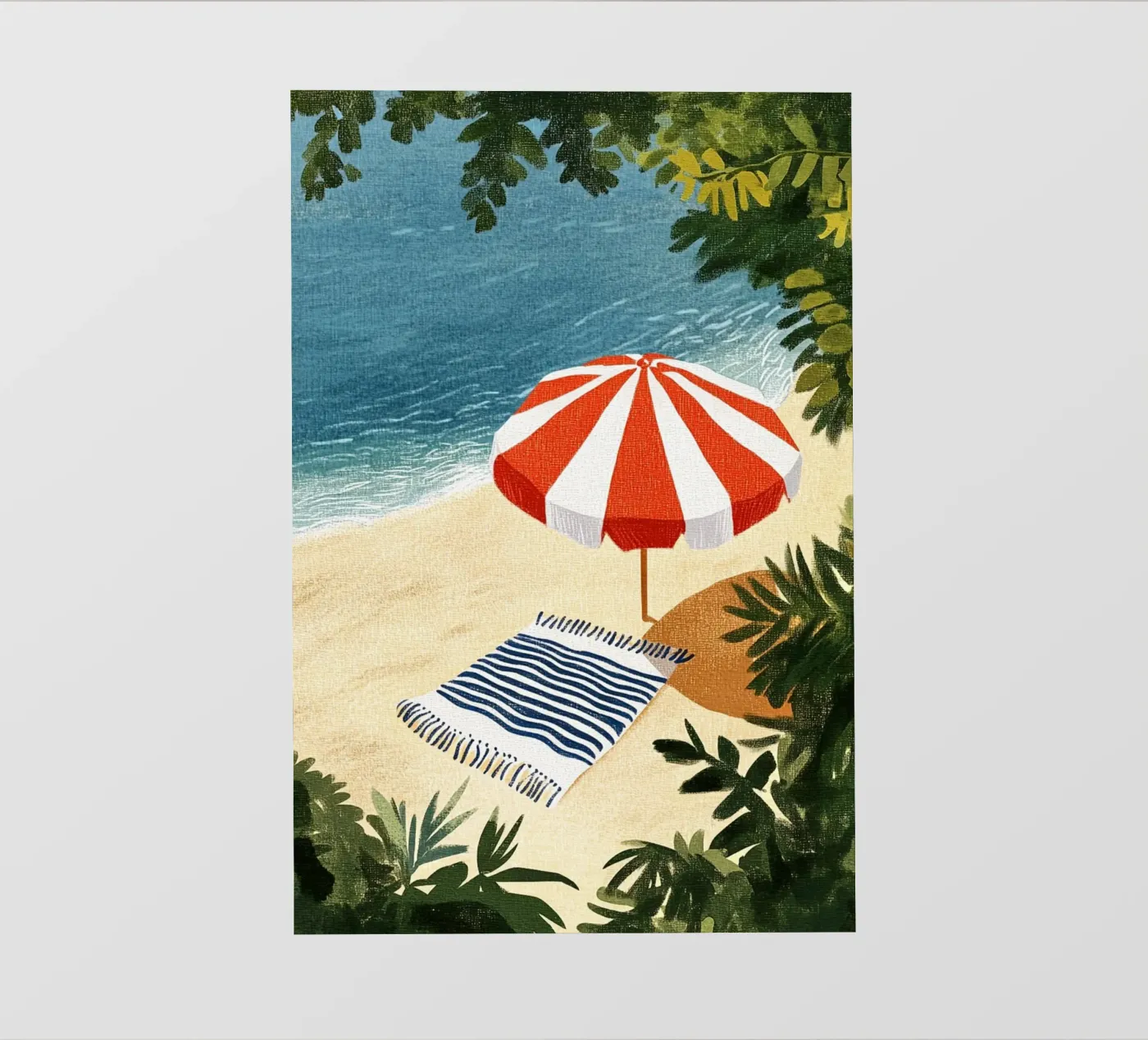 Rustig strand fotobehang van Curious Canvas