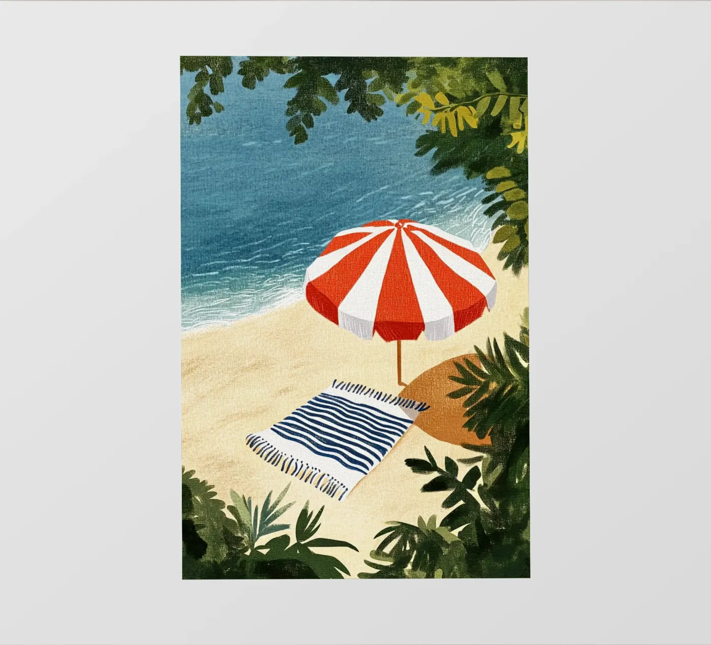 Rustig strand fotobehang van Curious Canvas