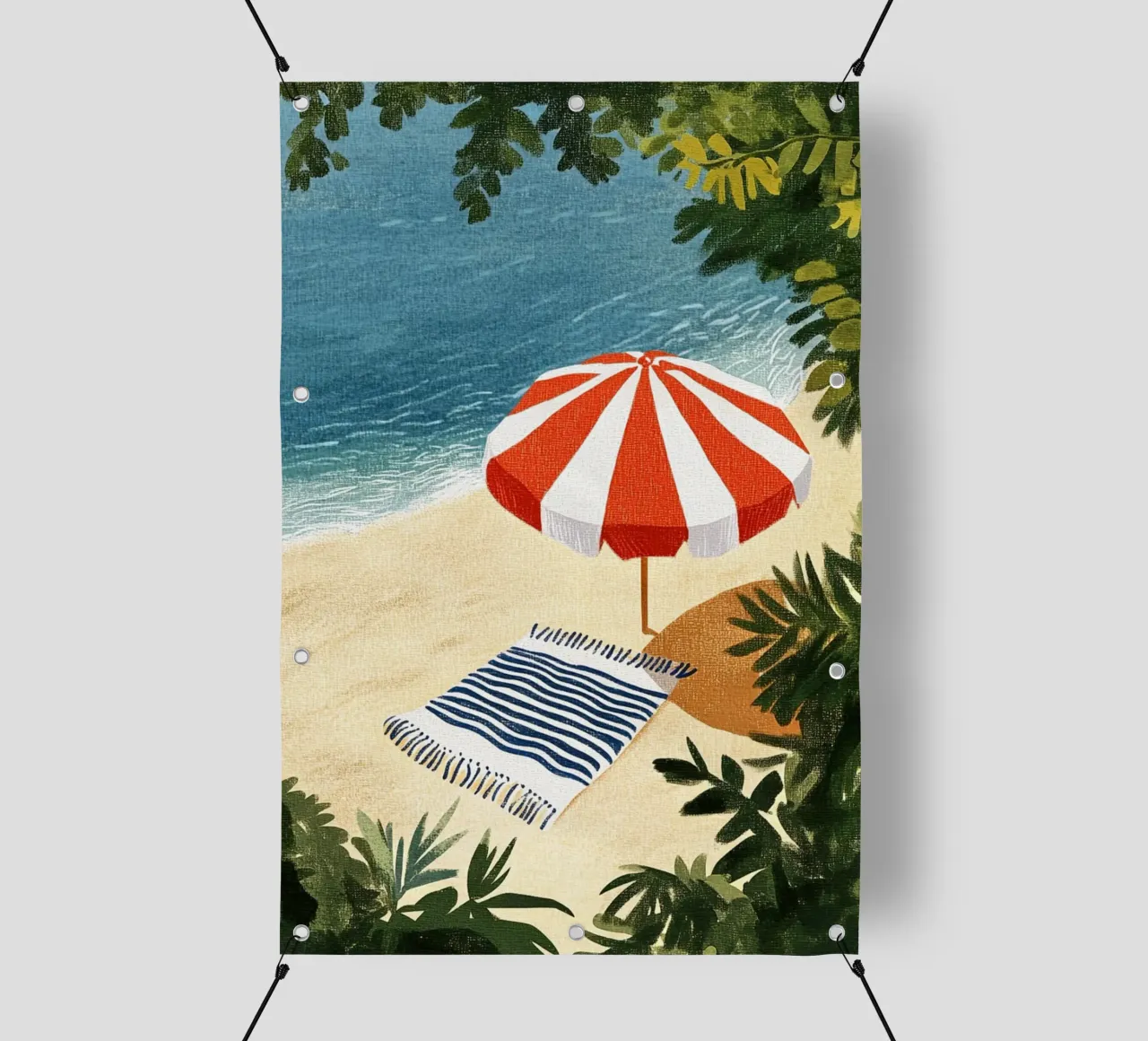 Spiaggia tranquilla telo in pvc da Curious Canvas