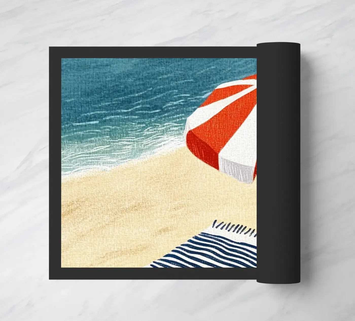 Rustig strand deurmat van Curious Canvas